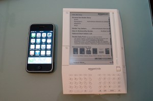 Kindle next to iPhone